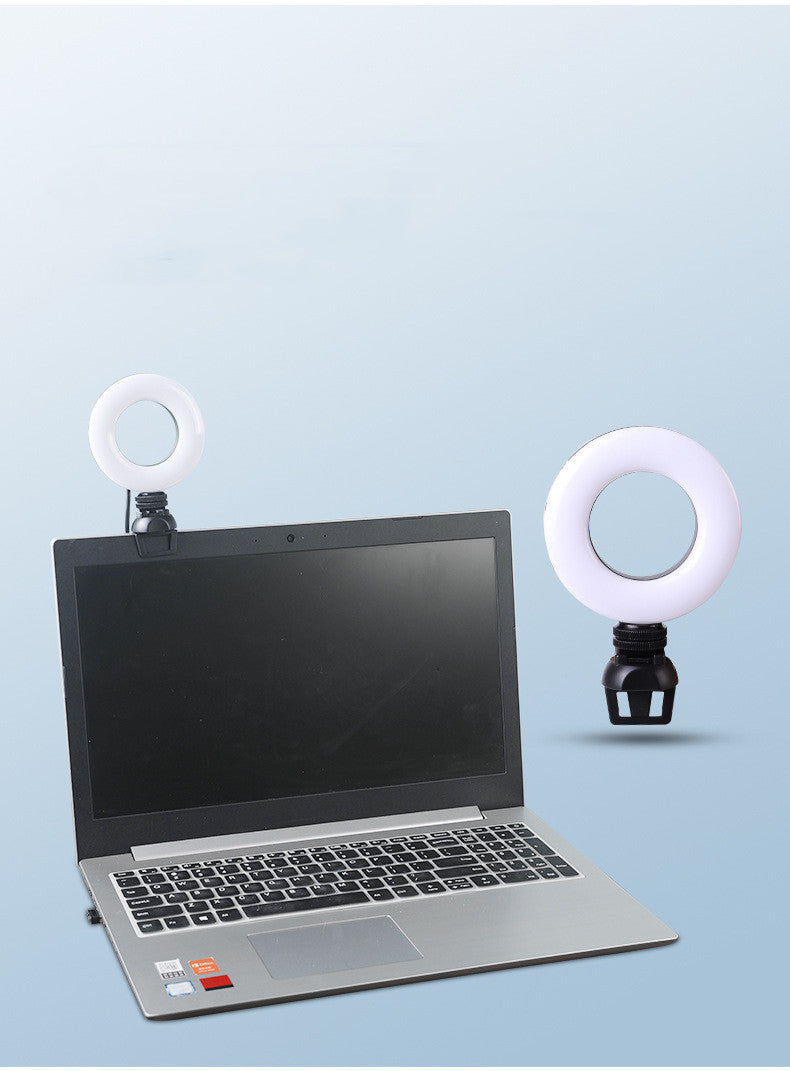 Dimmable 4-Inch LED Ring Light with Phone Holder