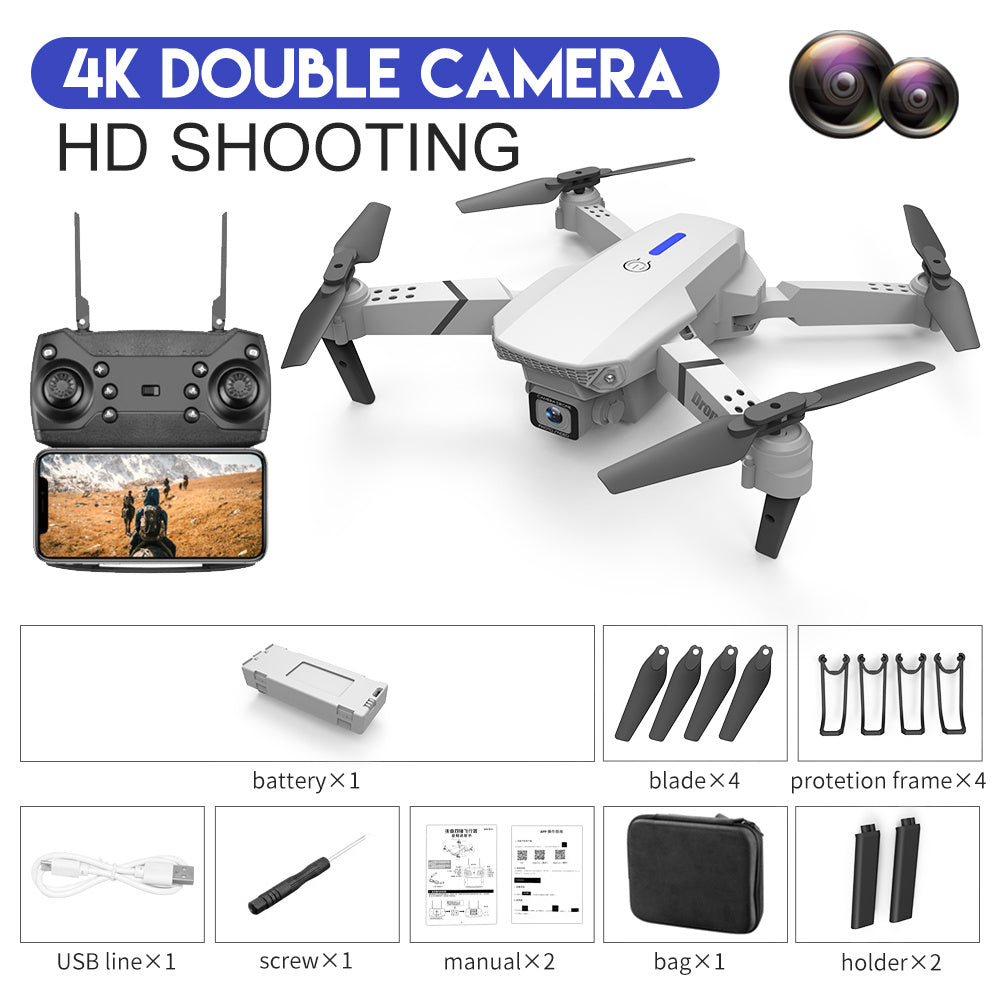 E88 Drone with HD 4K Dual Camera - Remote Control