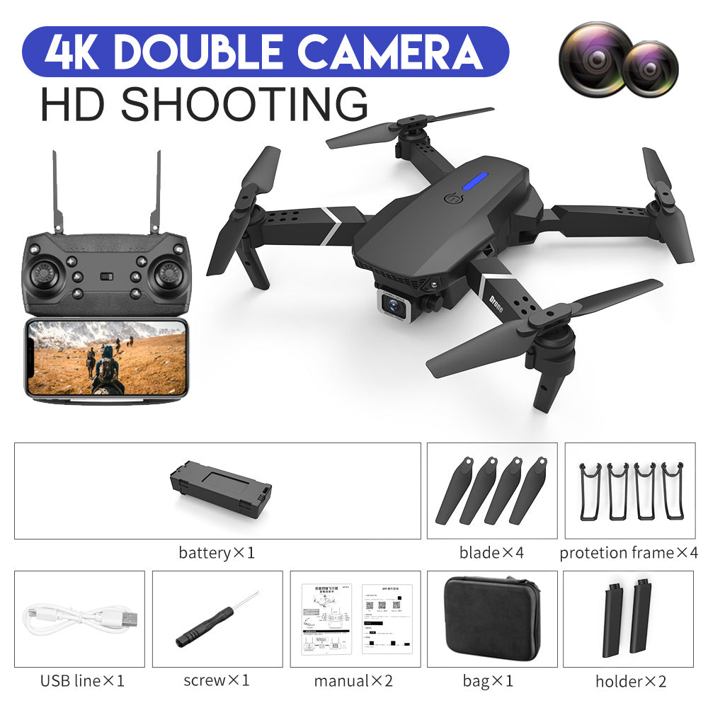 E88 Drone with HD 4K Dual Camera - Remote Control