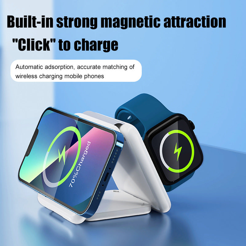 3-in-1 Folding Magnetic Suction Wireless Charger